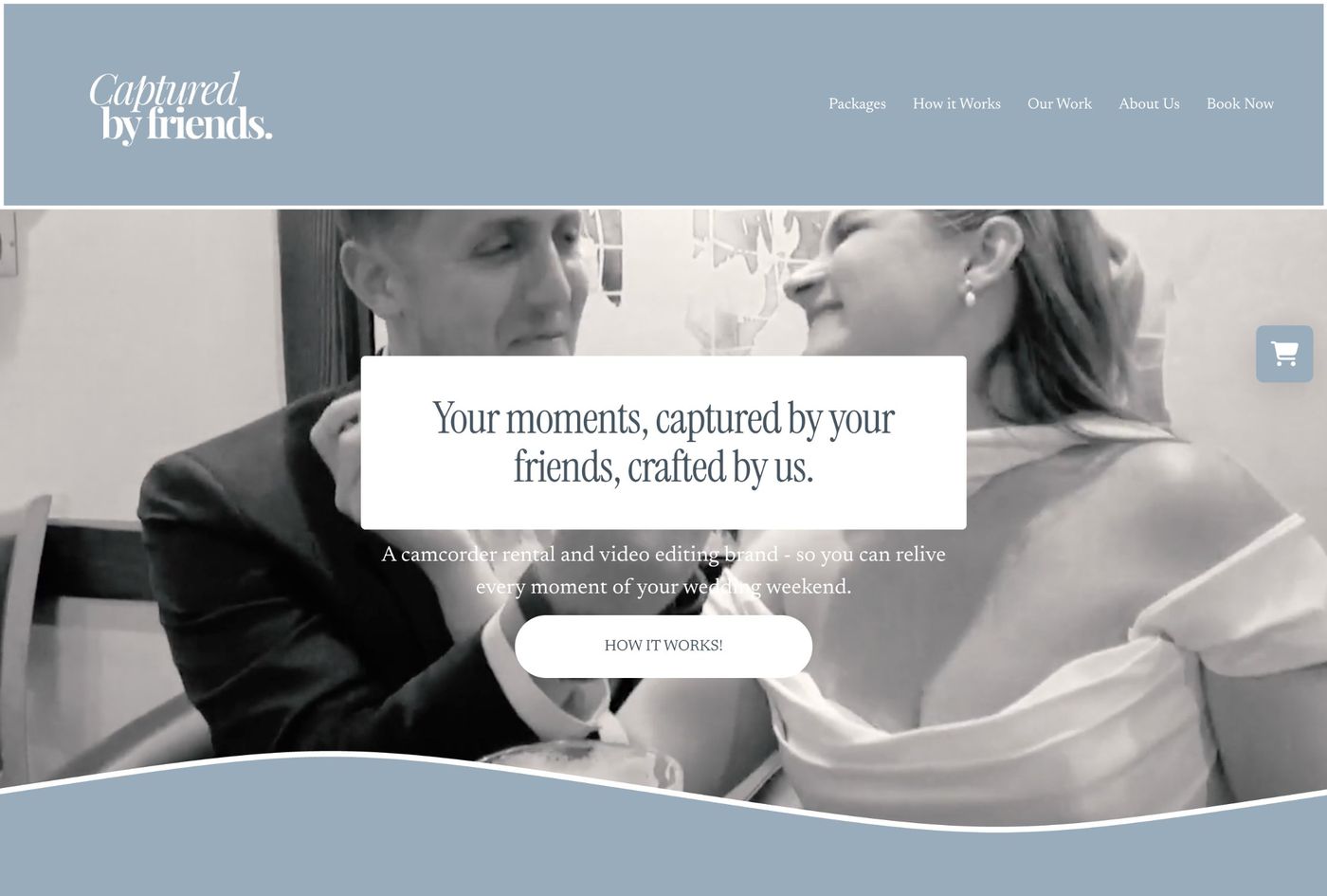 The Captured by Friends site before the redesign, a flat template layout